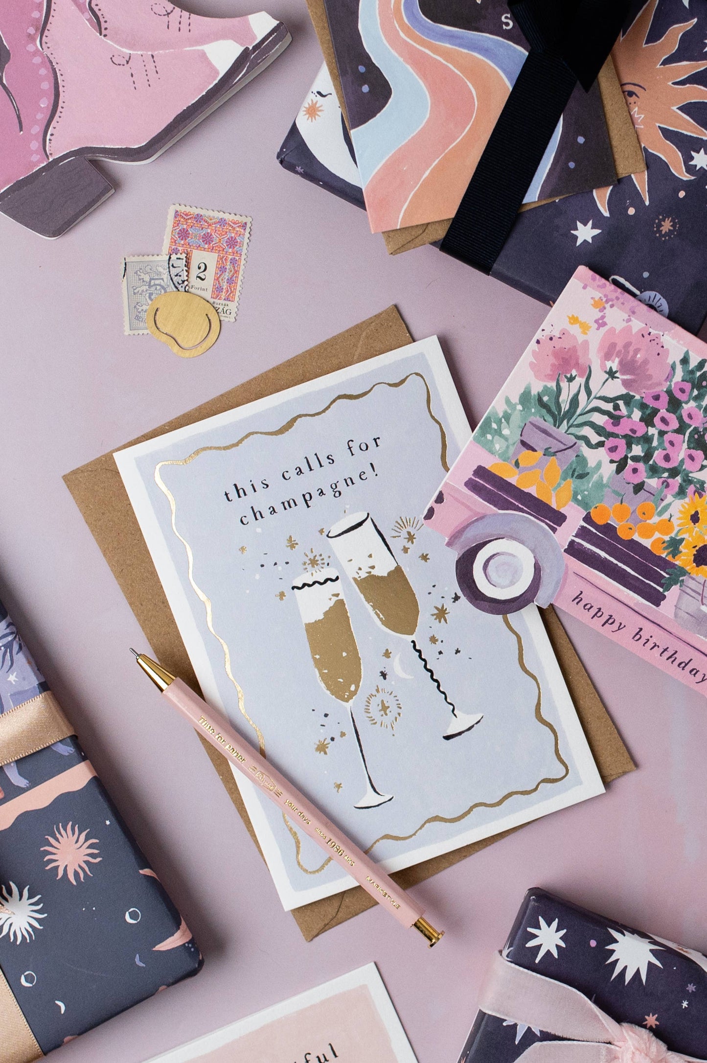 This Calls For Champagne Card | Congratulations Card