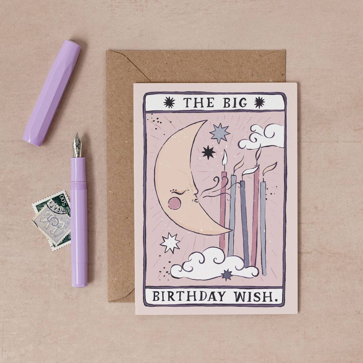 Tarot Moon Birthday Card | Unisex Birthday Card | Moon Tarot