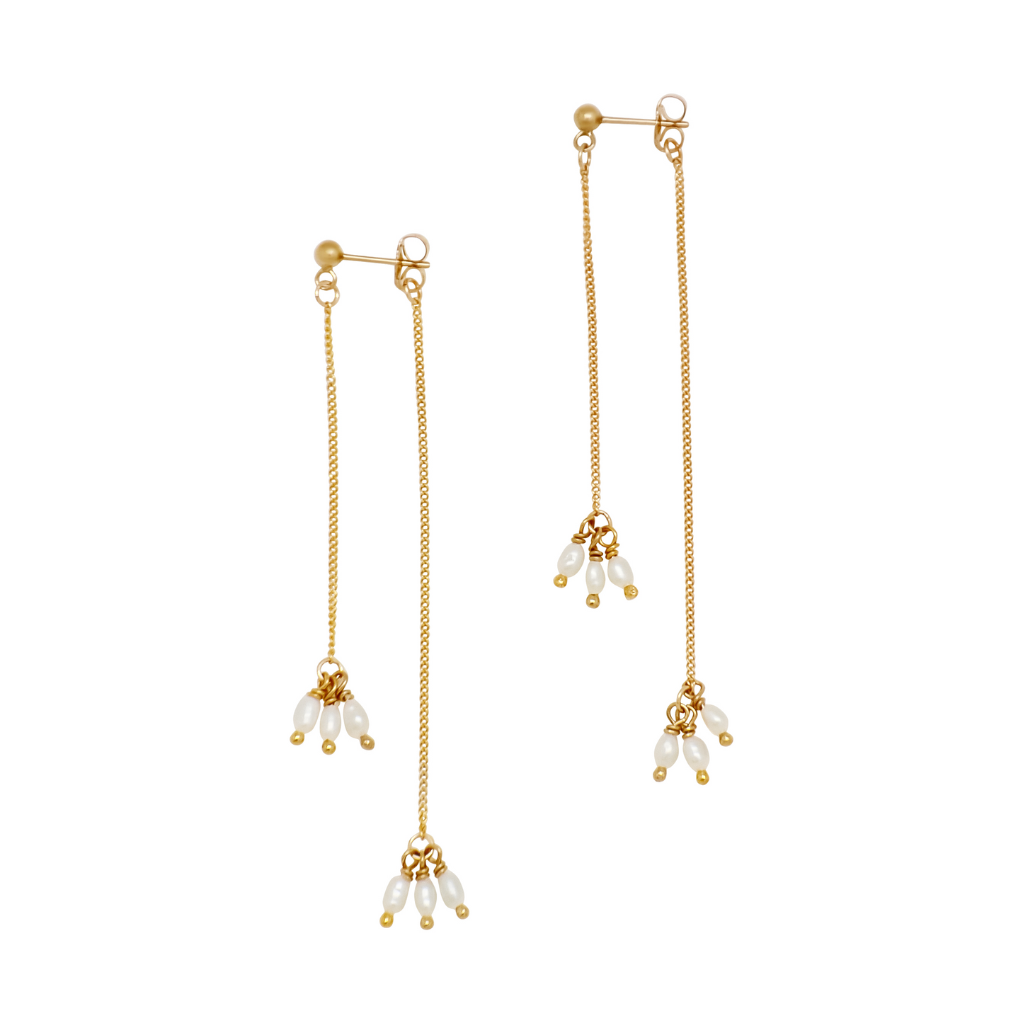 Chandelier Earrings - White Pearl