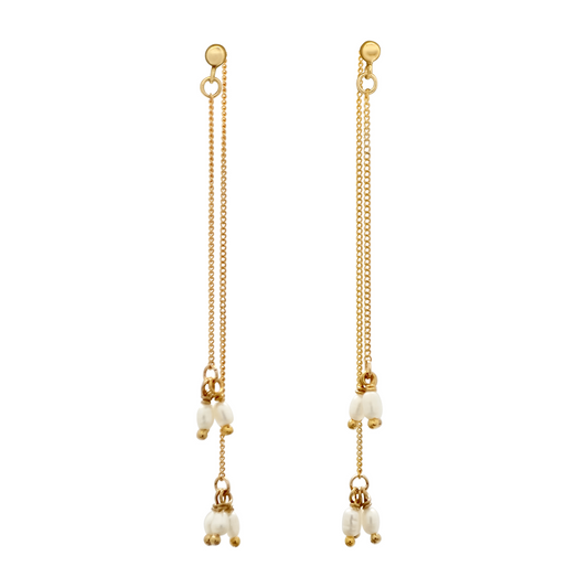 Chandelier Earrings - White Pearl