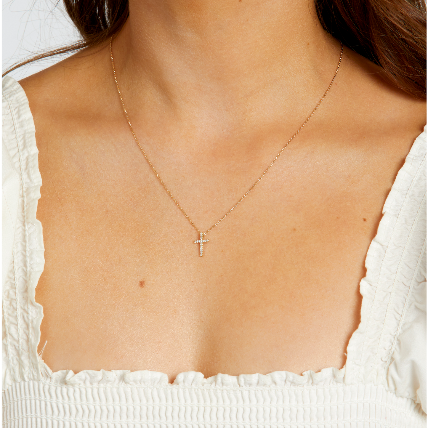 Heavenly Diamond Cross Necklace