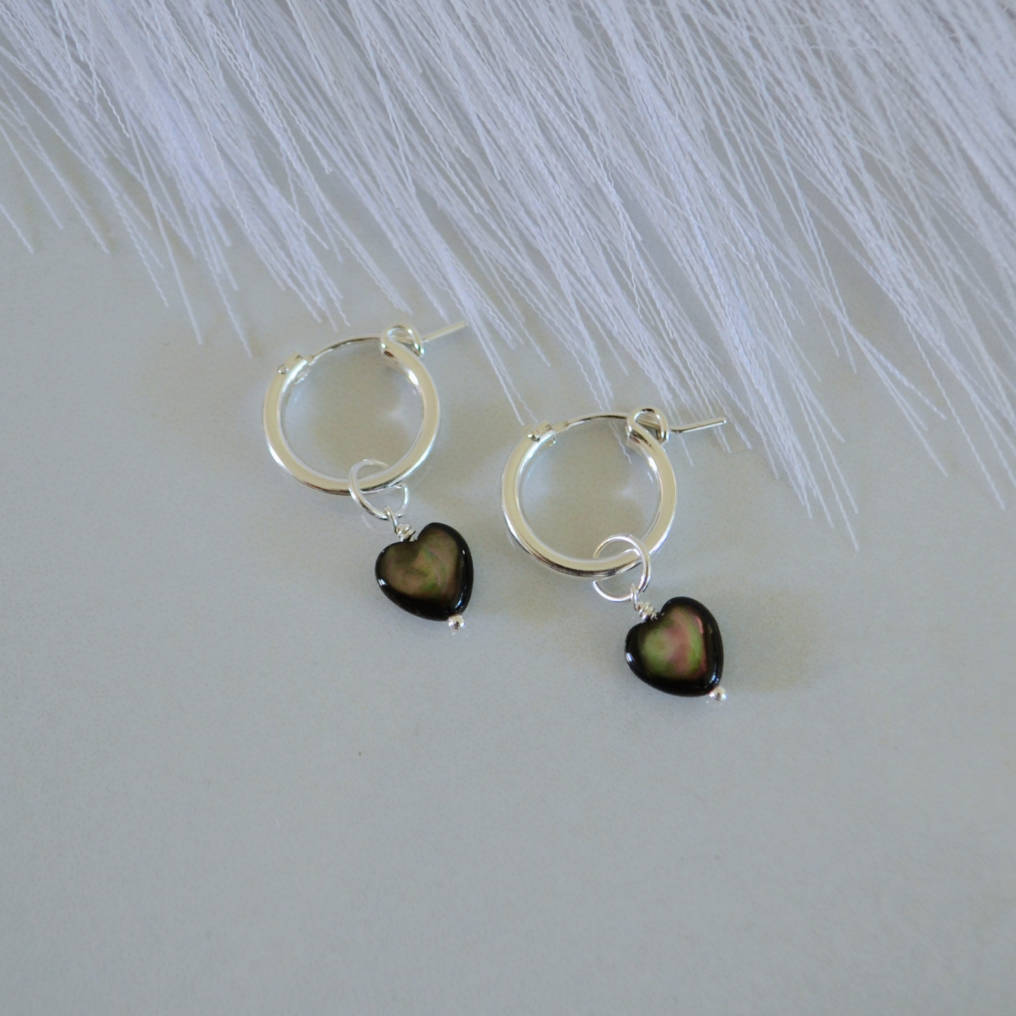 Lovestruck Drop Hoops (Silver)