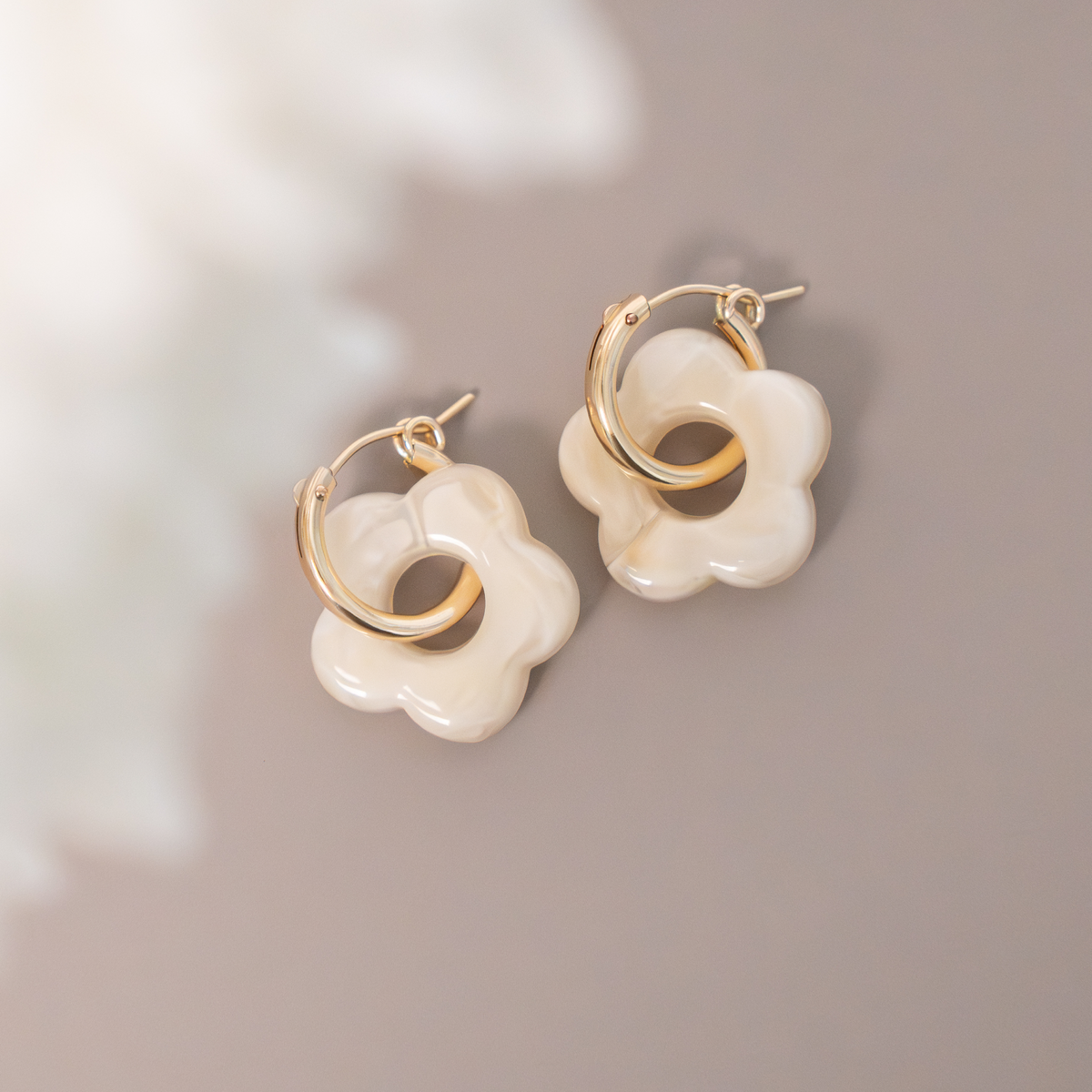 Petal Drop Hoops - Small