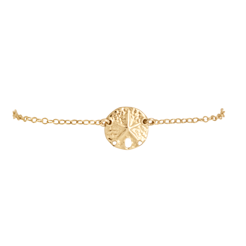 Sand dollar bracelet gold Clearance