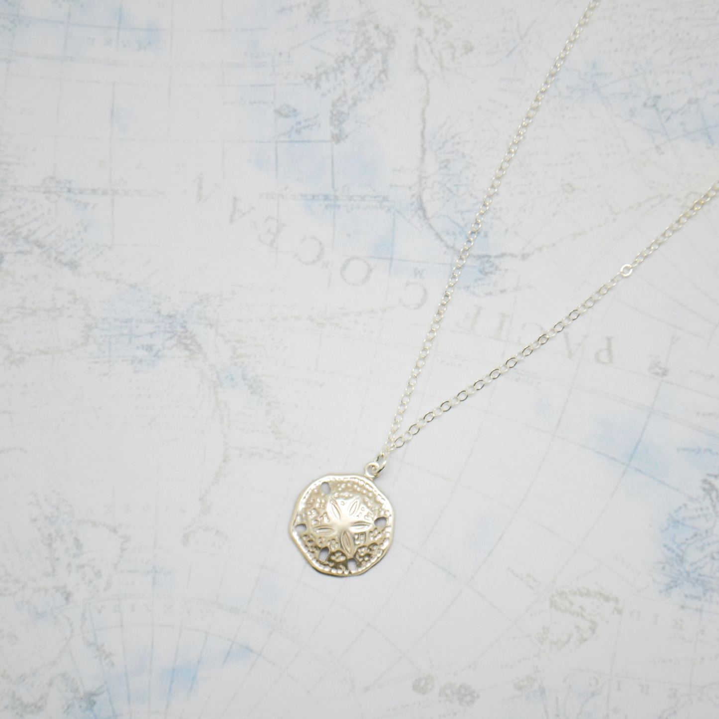 Sand Dollar Necklace (Silver)
