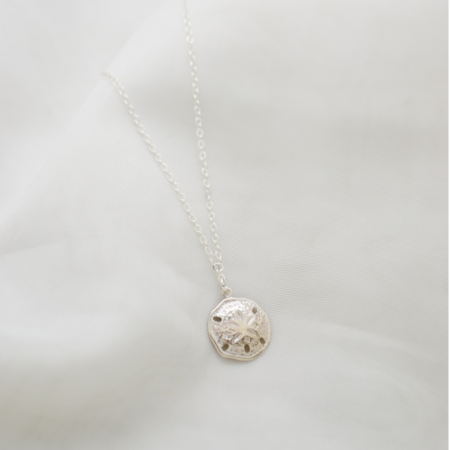 Sand Dollar Necklace (Silver)