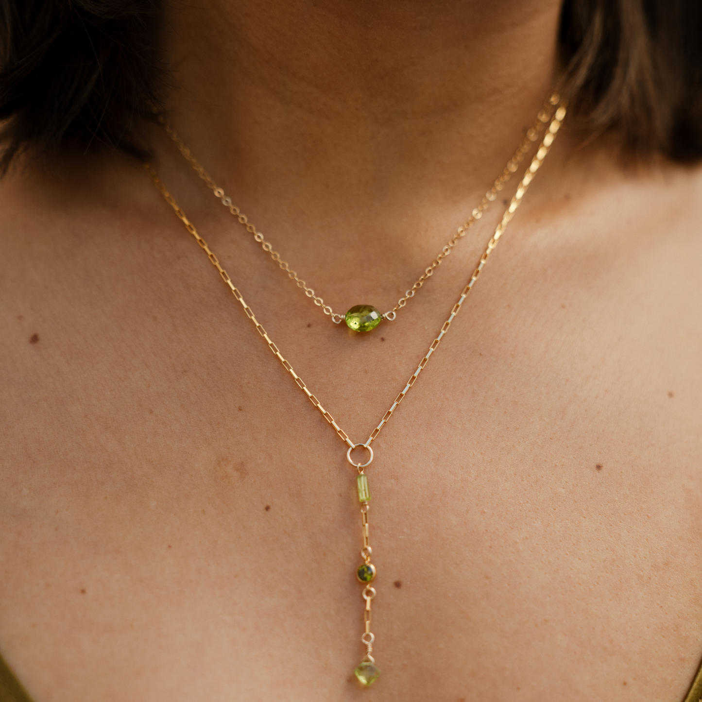 Simp Necklace - Peridot Oval