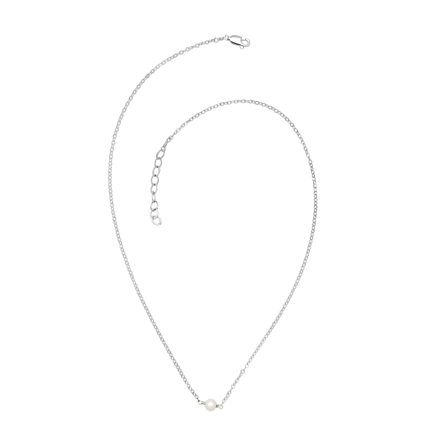 Simp Necklace - White Pearl (Silver)