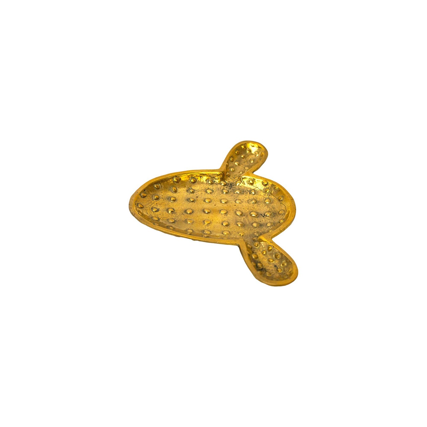 Brass Cactus Jewelry Dish Holder