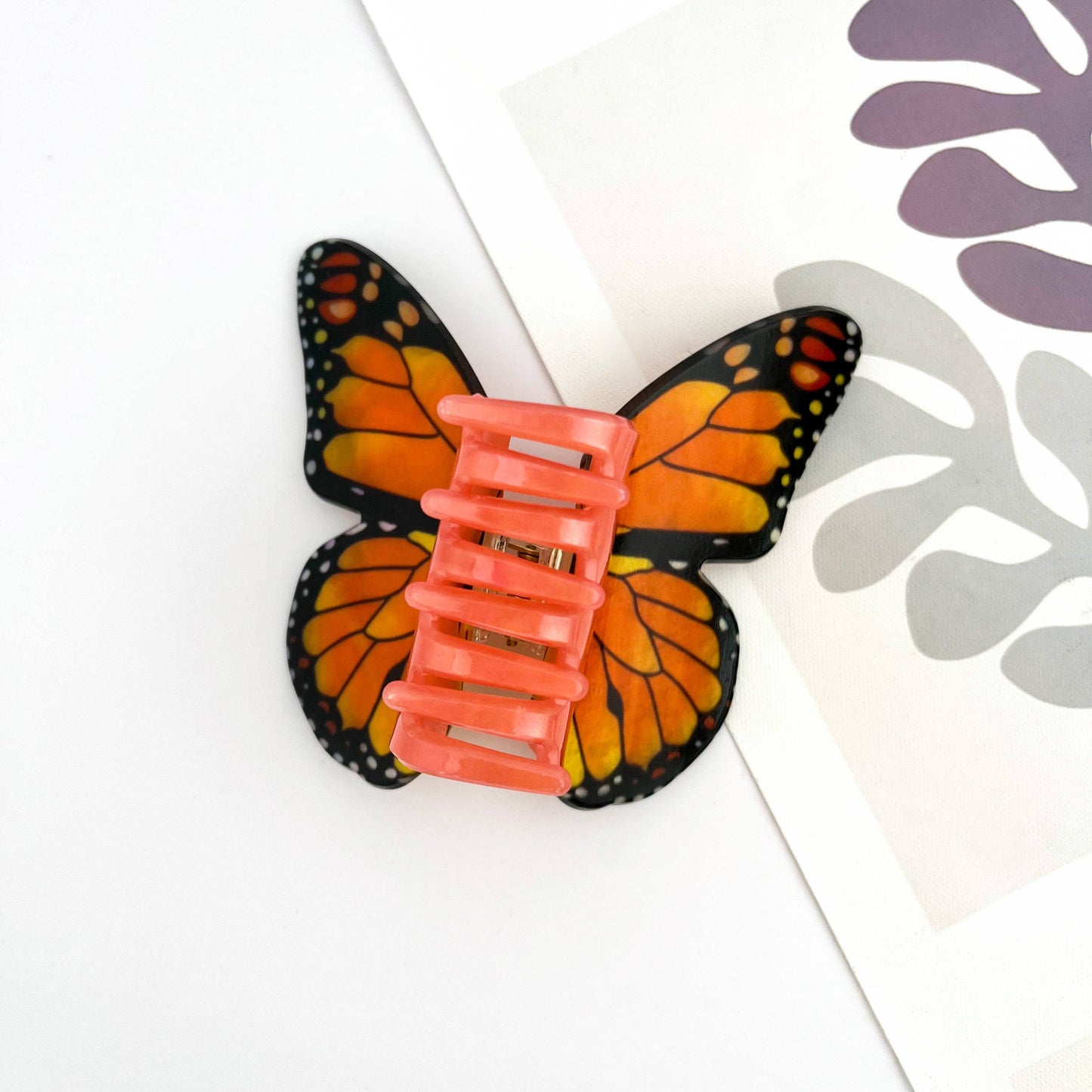 Large butterfly hair clip: LightBlue