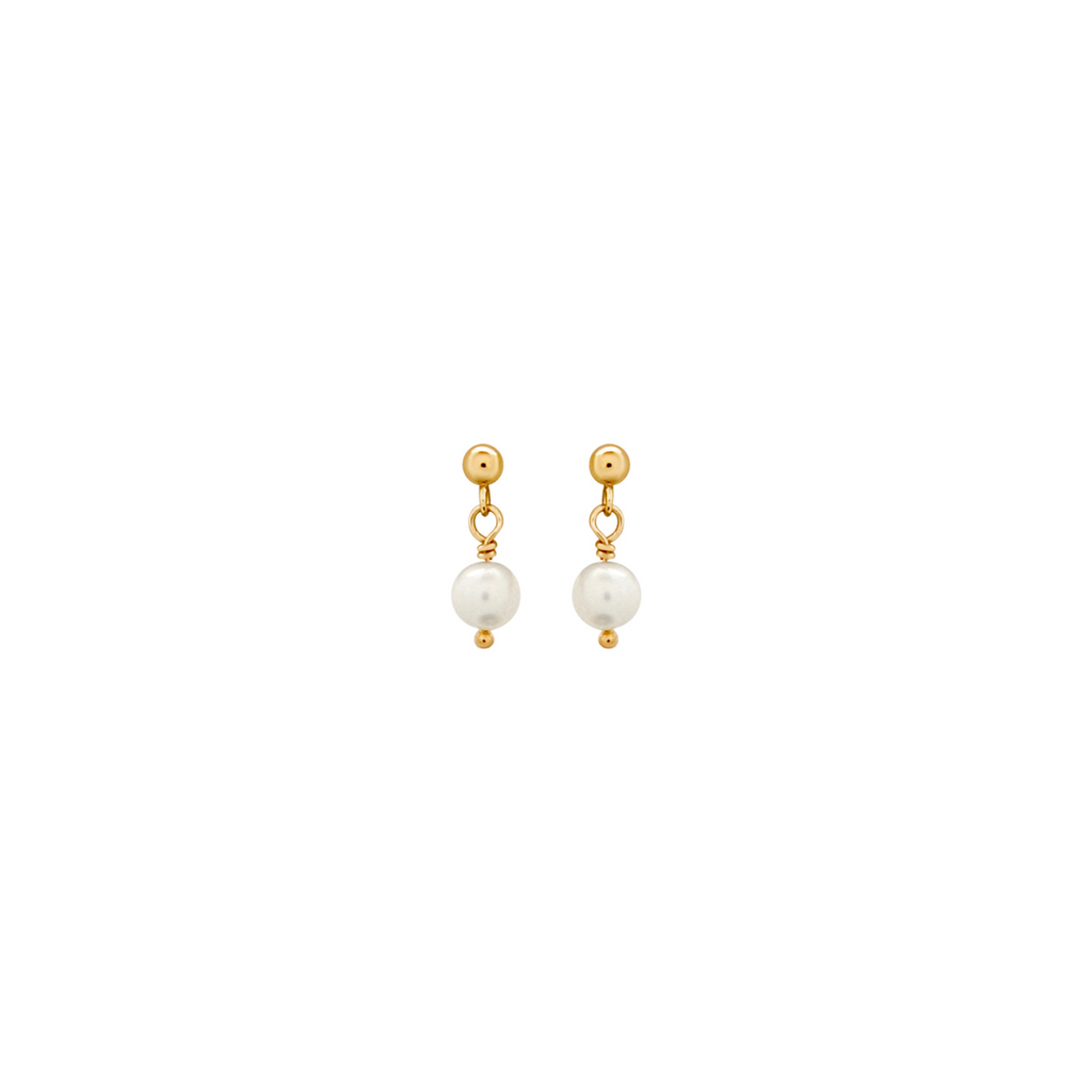 Simp Earrings - White Pearl | chic jewelry, simple jewelry, dainty