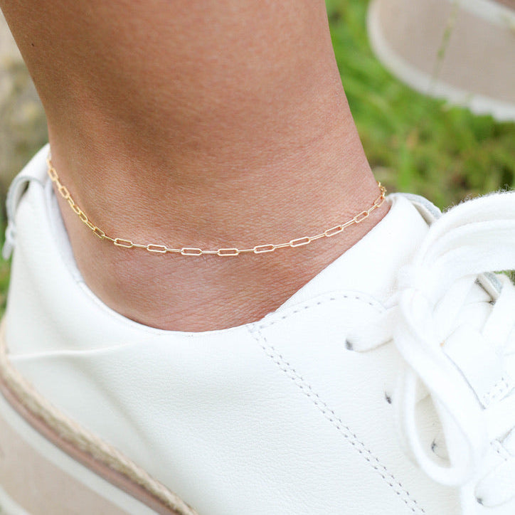 Paperclip Chain Anklet