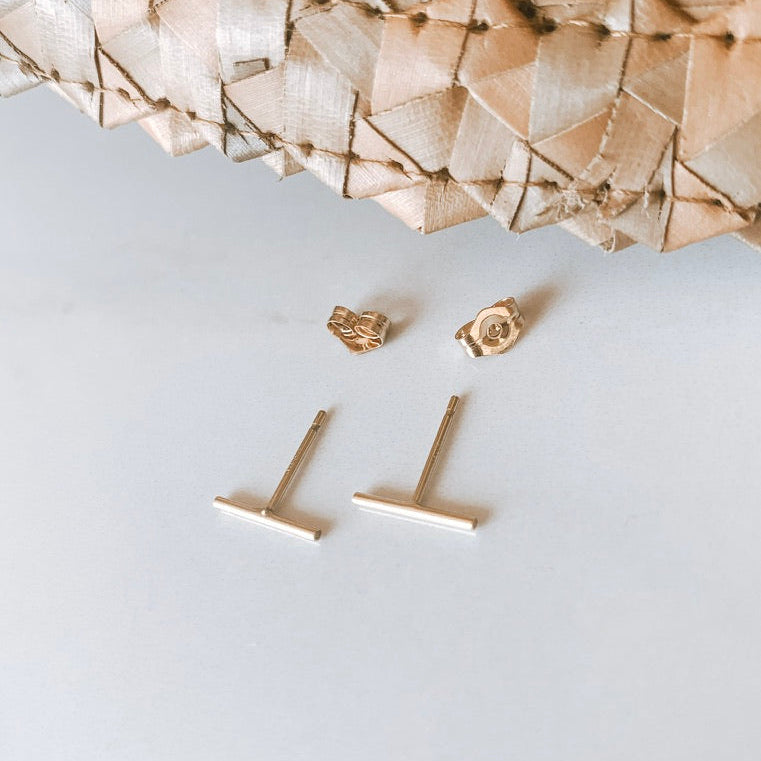 Bar Stud Earrings