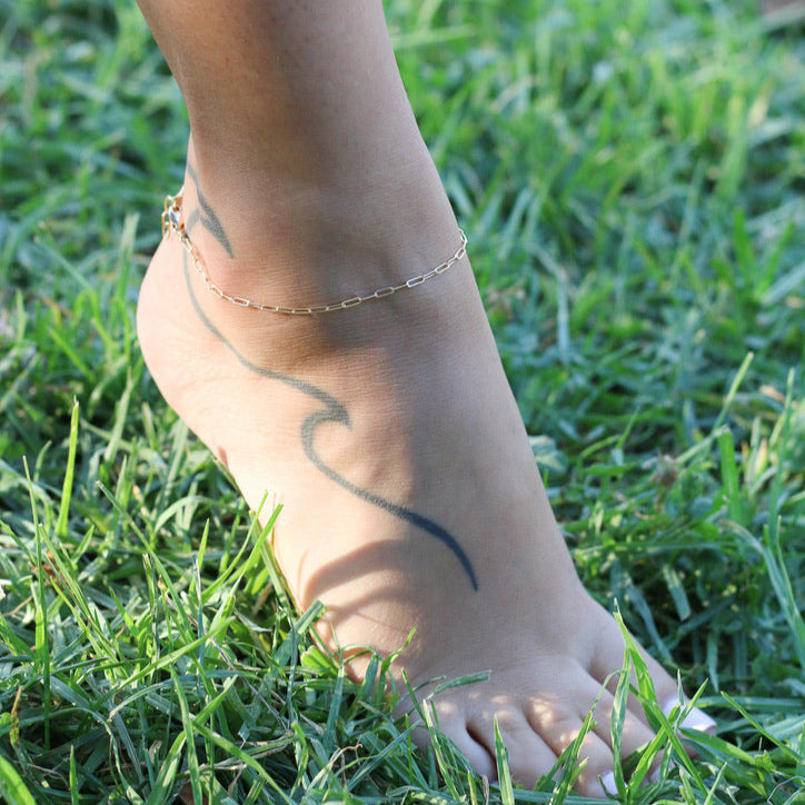 Paperclip Chain Anklet