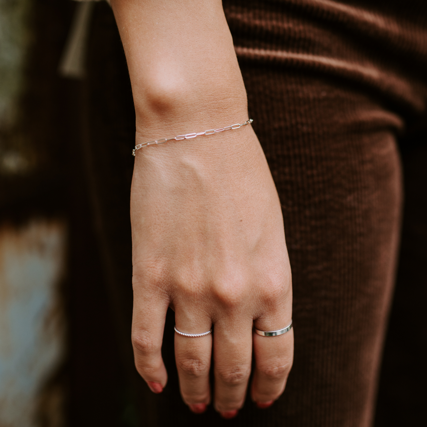 Paperclip Chain Bracelet - Small (Silver)