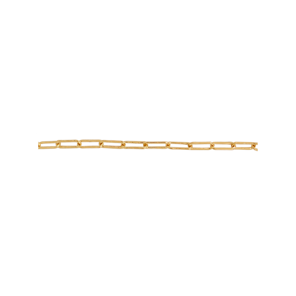 Paperclip Chain Initial Bracelet • Sterling Silver or 14K Gold-Filled Small Initial / 14K Gold Filled