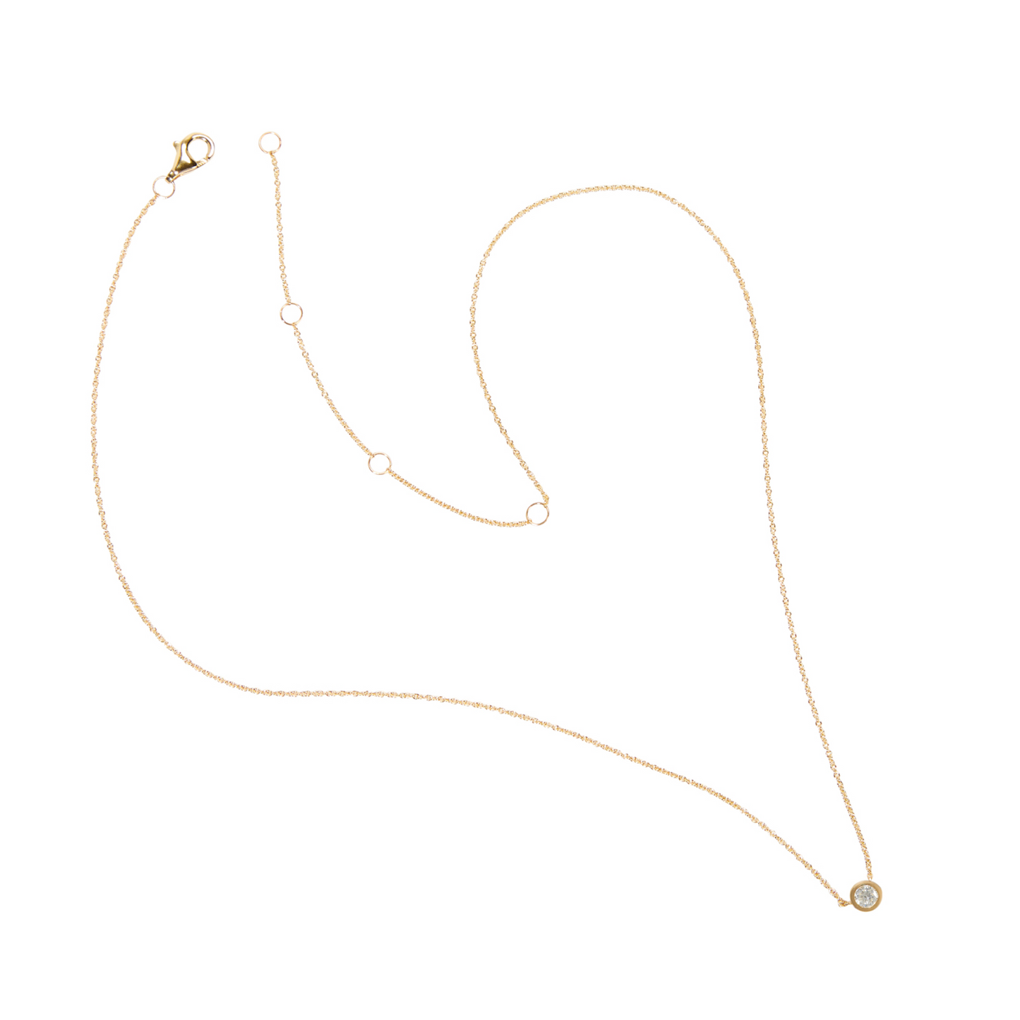 Round Diamond Solitaire Necklace