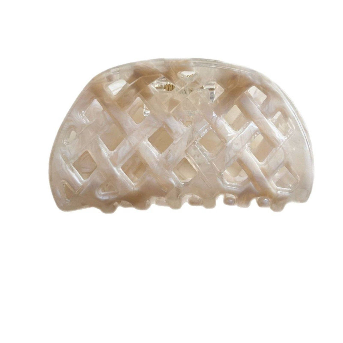 Solid Creamy White Acetate Large Hair Claw
