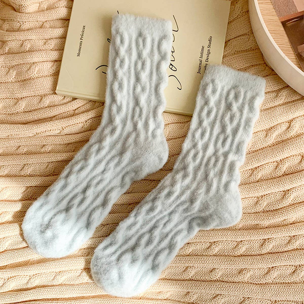 Soft Knit Socks - Blue