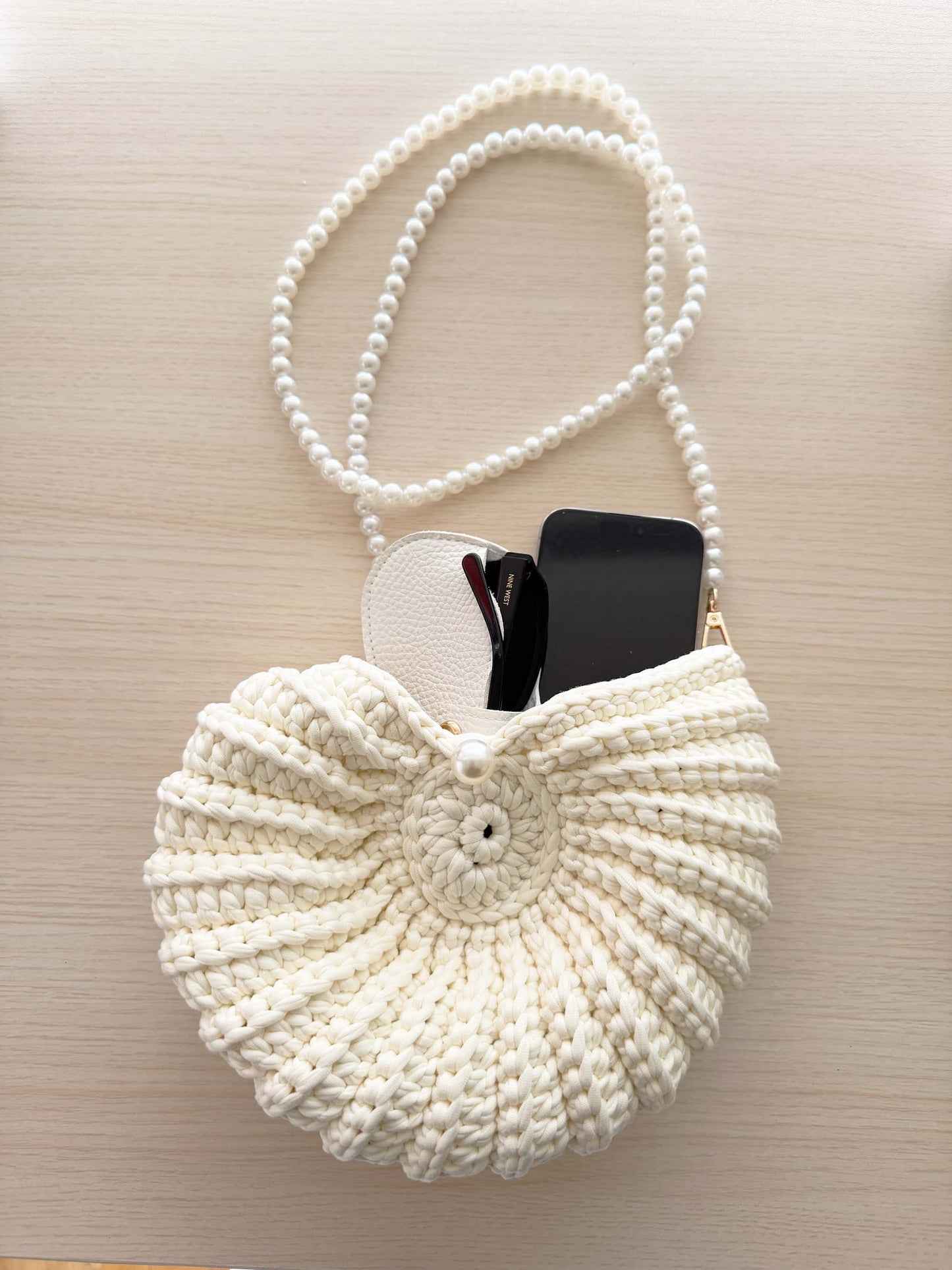 Handmade Crochet Spiral Shell Bag