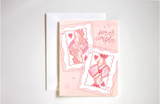 Power couple king and queen love card