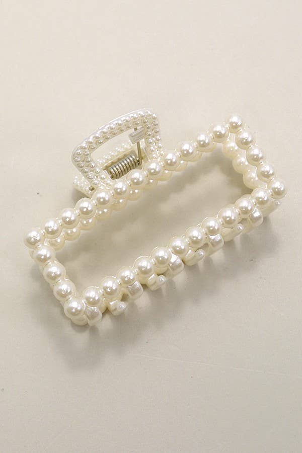Pearl Bow-Shaped Claw Clip