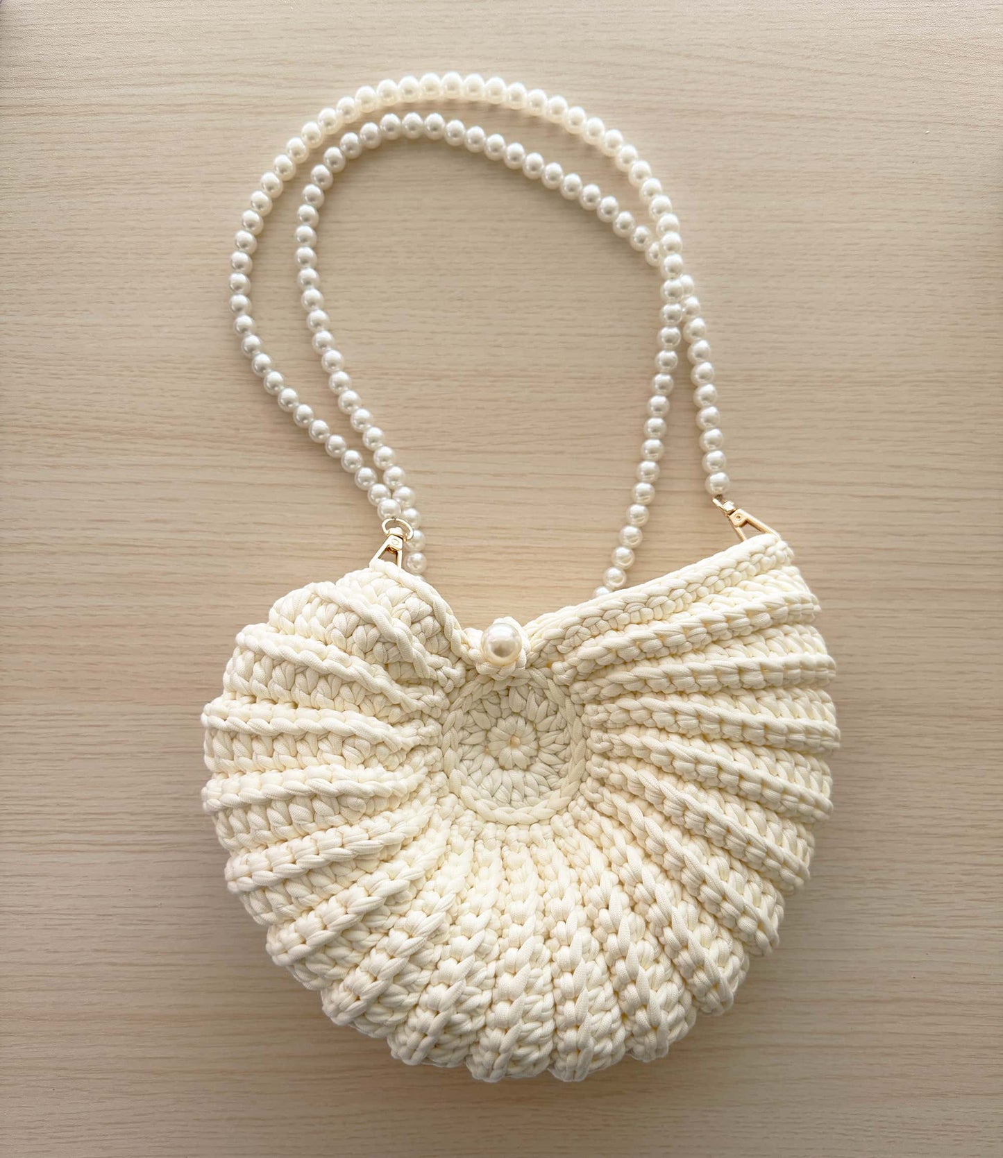 Handmade Crochet Spiral Shell Bag
