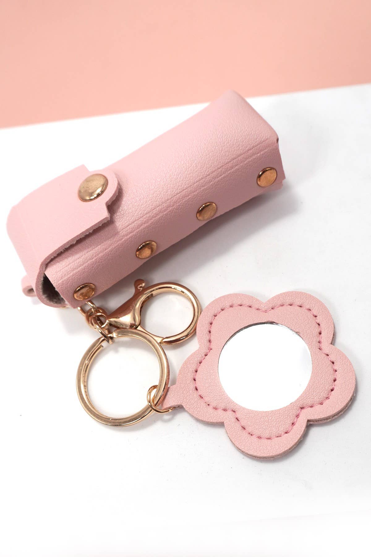 Lip Gloss Bag Charm Keychain - Pink