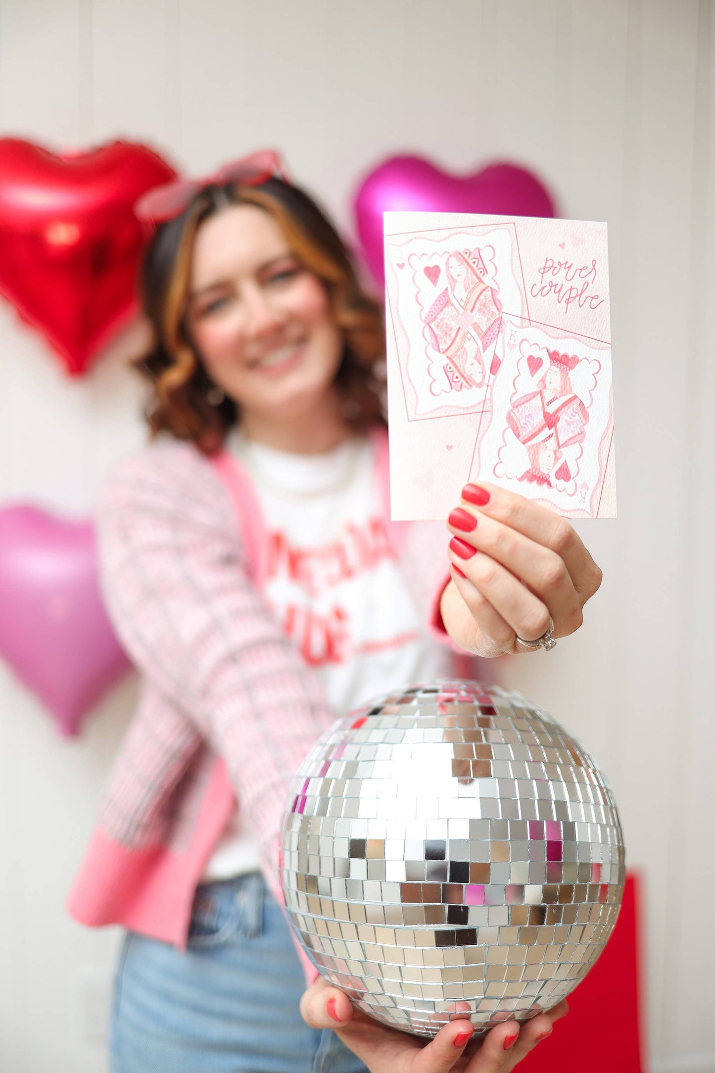 Power couple king and queen love card