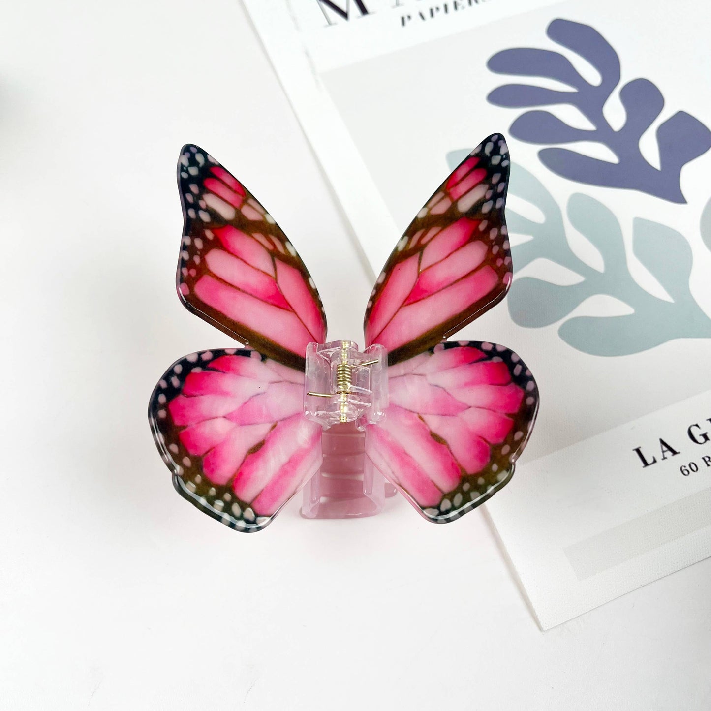 Large butterfly hair clip: LightBlue