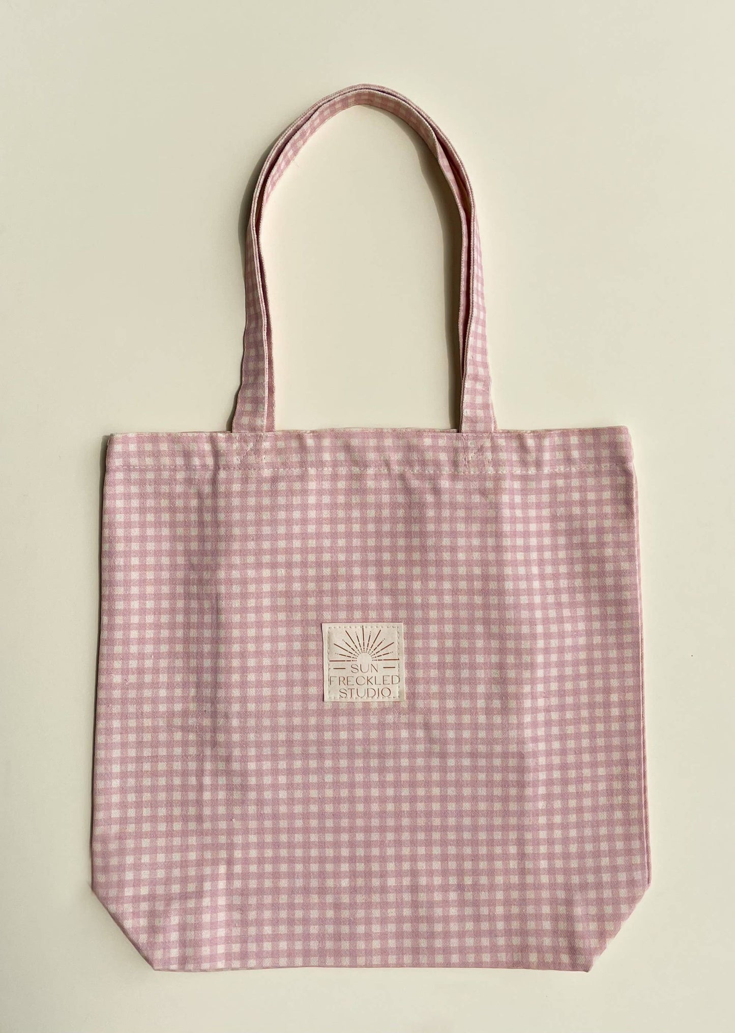 Strawberry Gingham Tote Bag