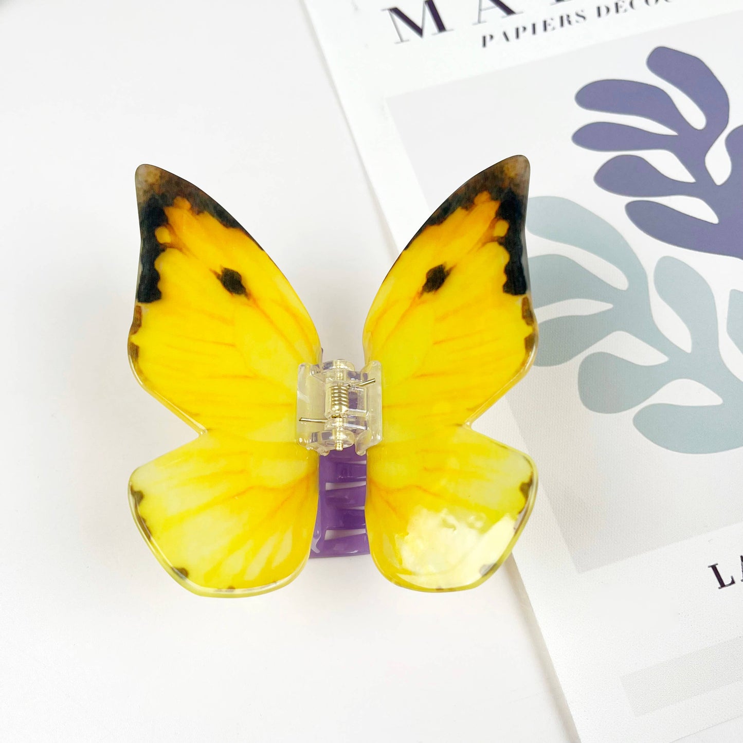 Large butterfly hair clip: LightBlue