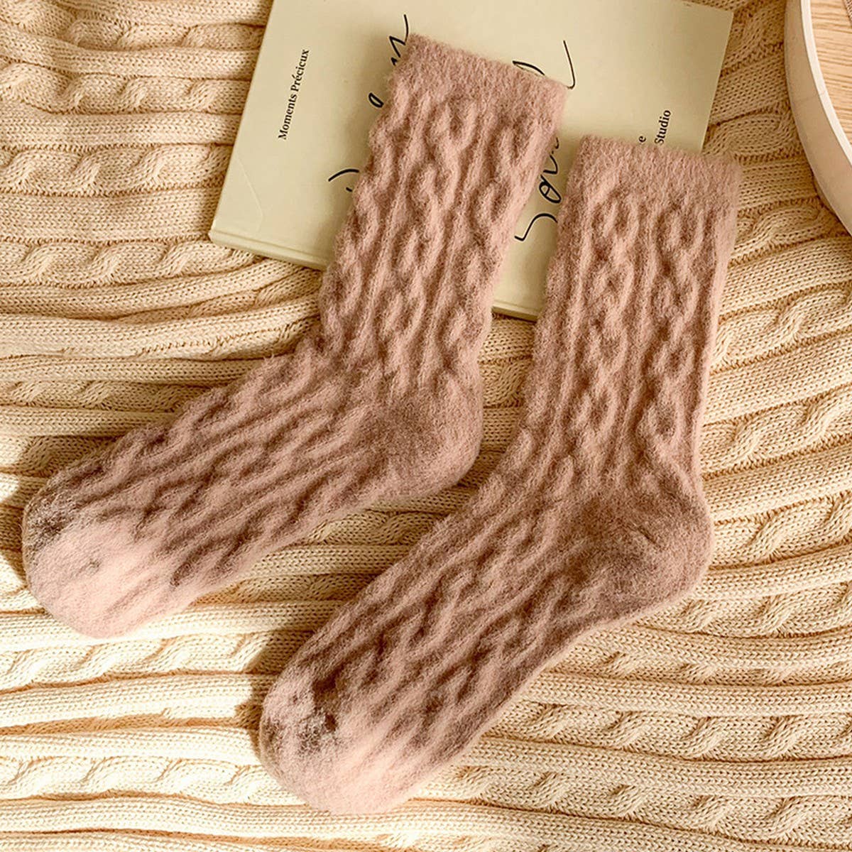 Soft Knit Socks - Coffee