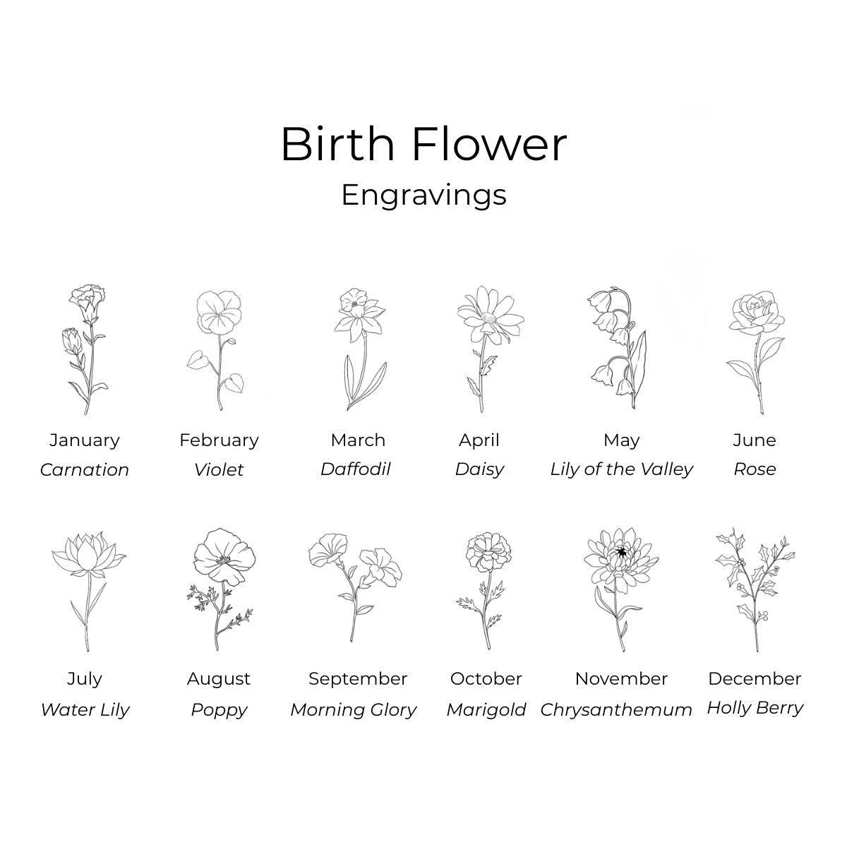 Flora Birth Flower Necklace