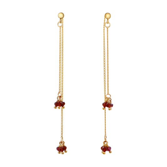 Chandelier Earrings - Garnet