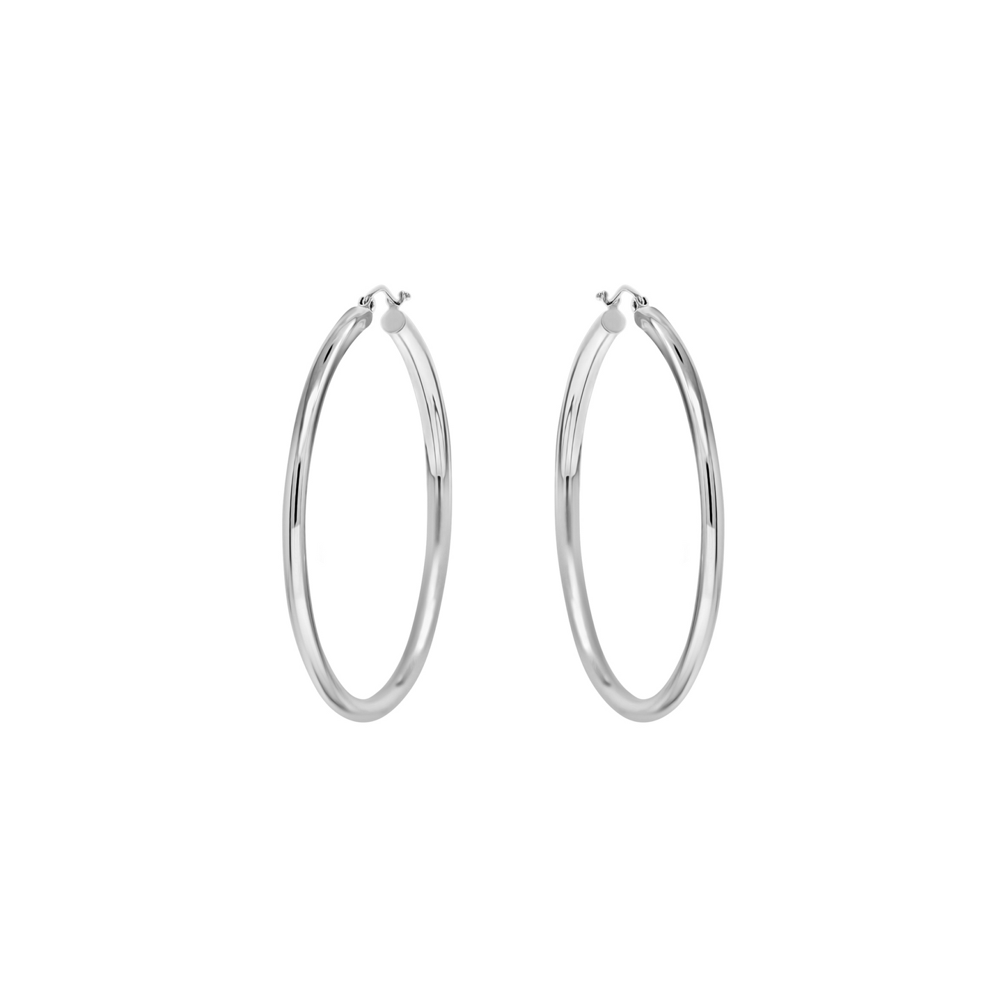 Classic Hoops - Large (Silver)