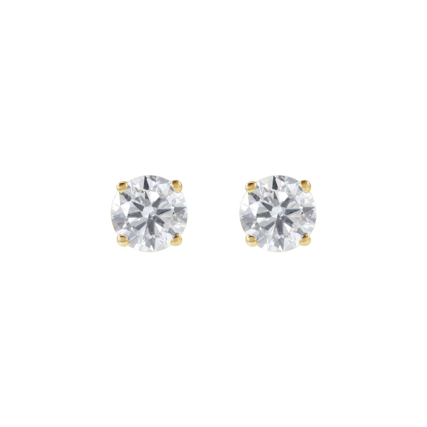 Classic Round Diamond Stud Earrings