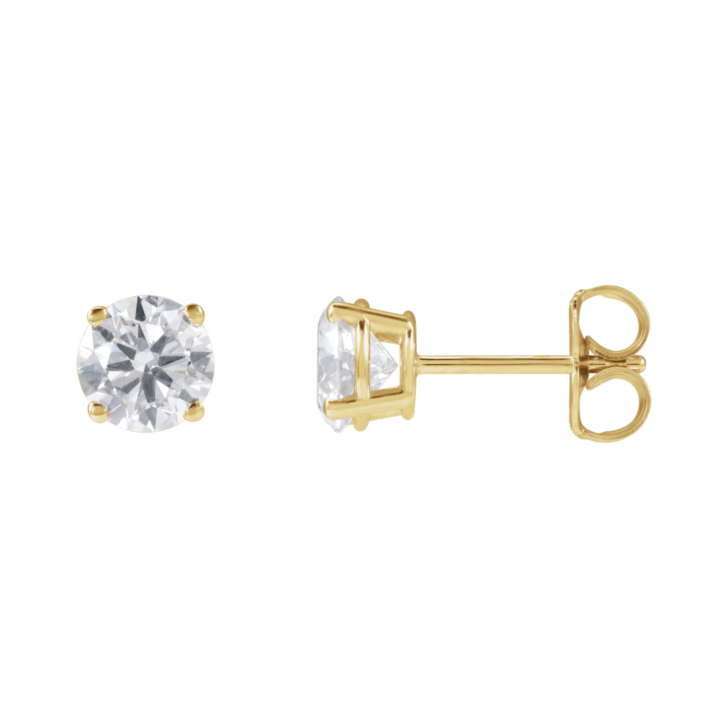 Classic Round Diamond Stud Earrings