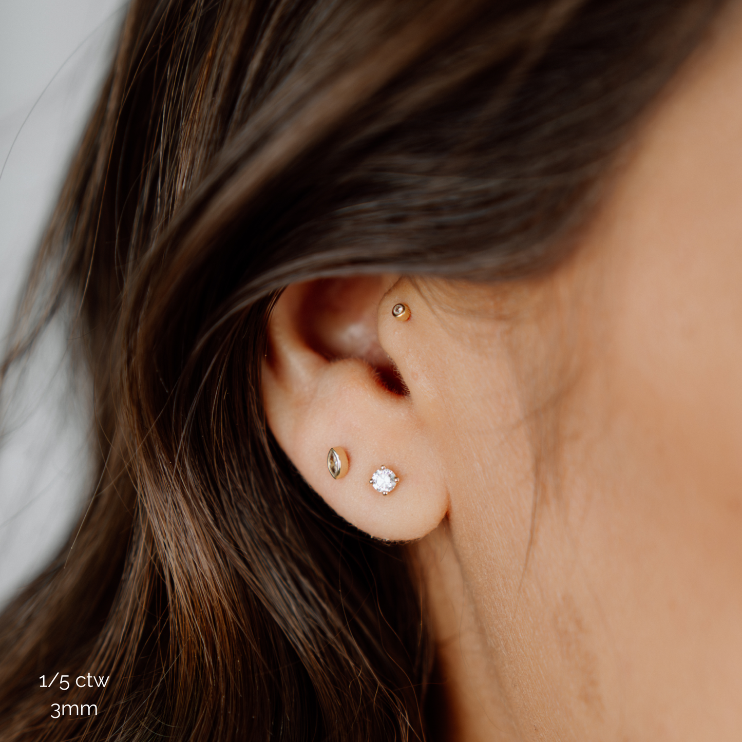 Classic Round Diamond Stud Earrings