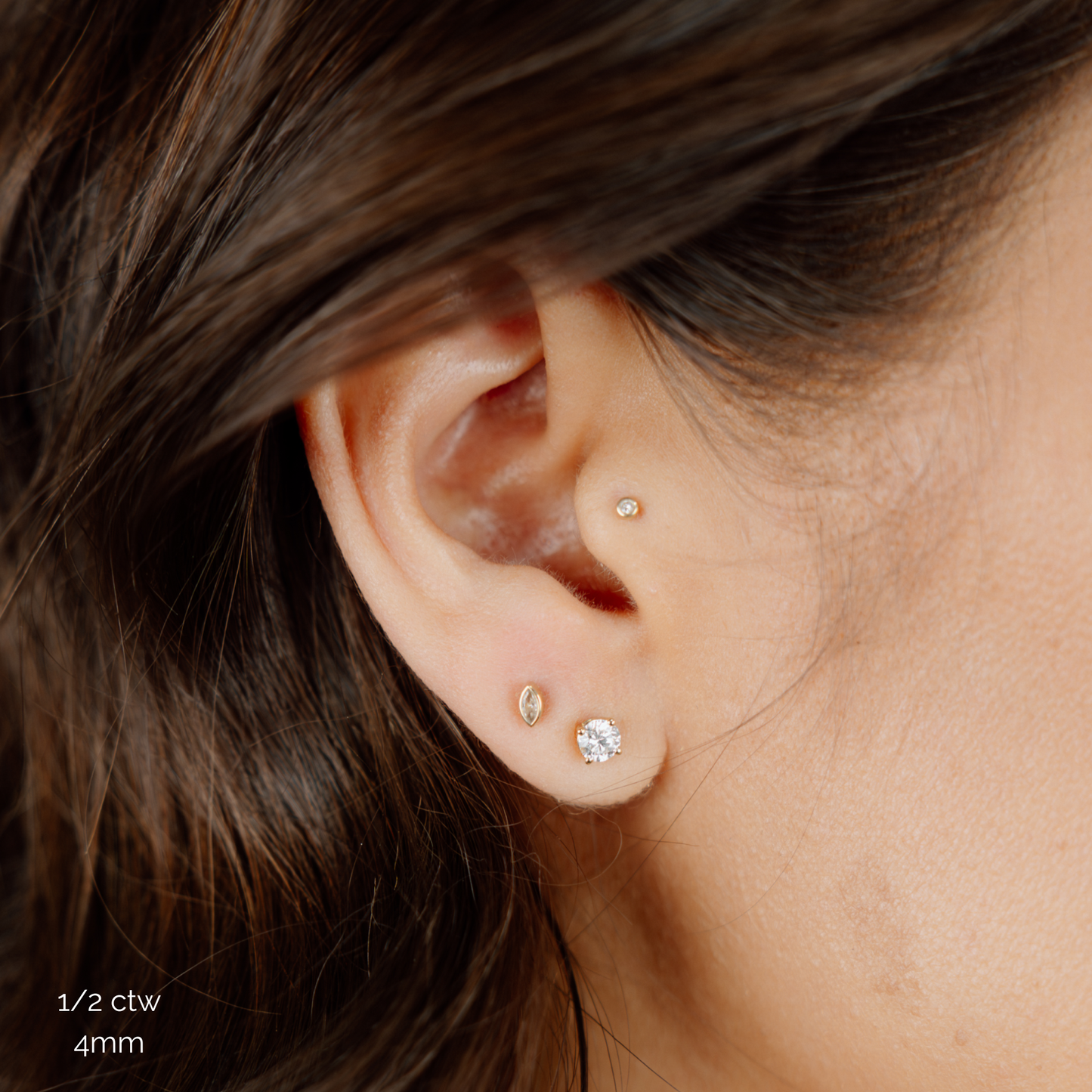 Classic Round Diamond Stud Earrings