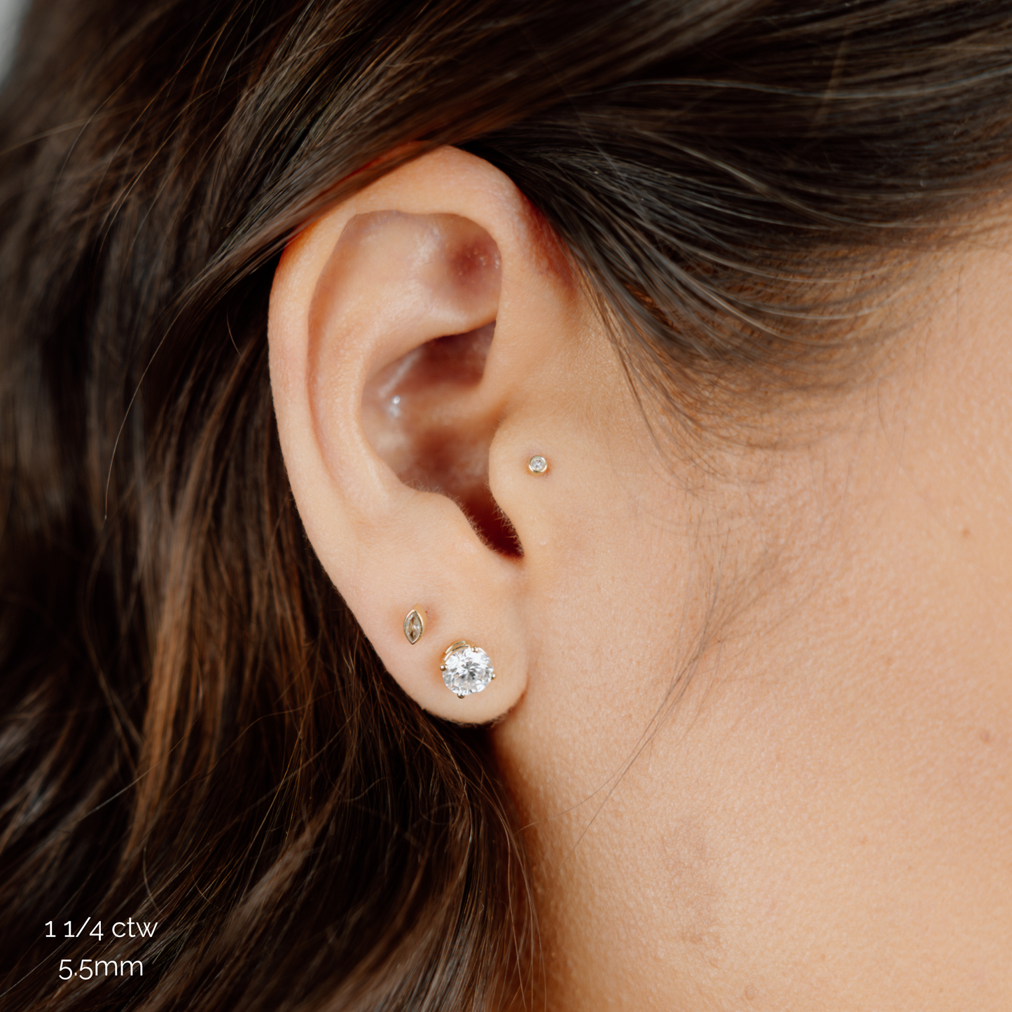 Classic Round Diamond Stud Earrings