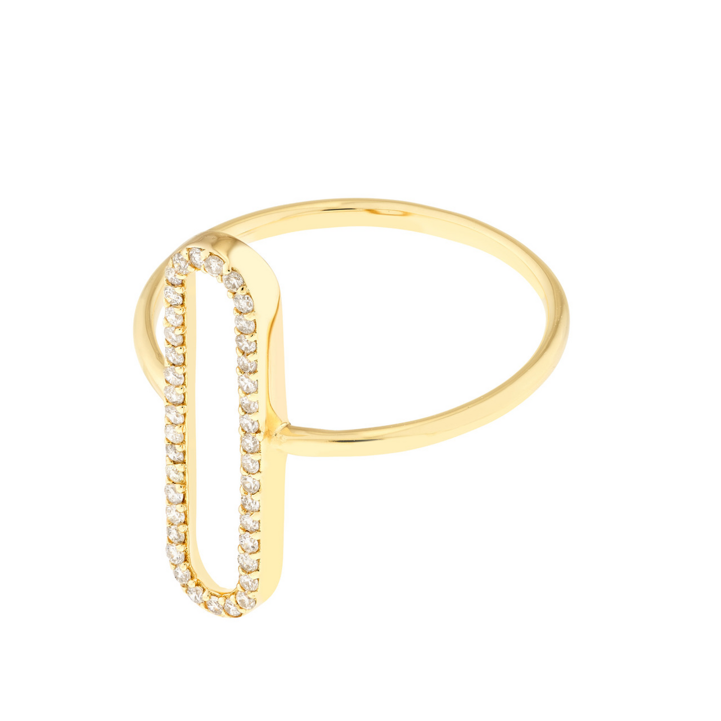 Diamond Paperclip Ring