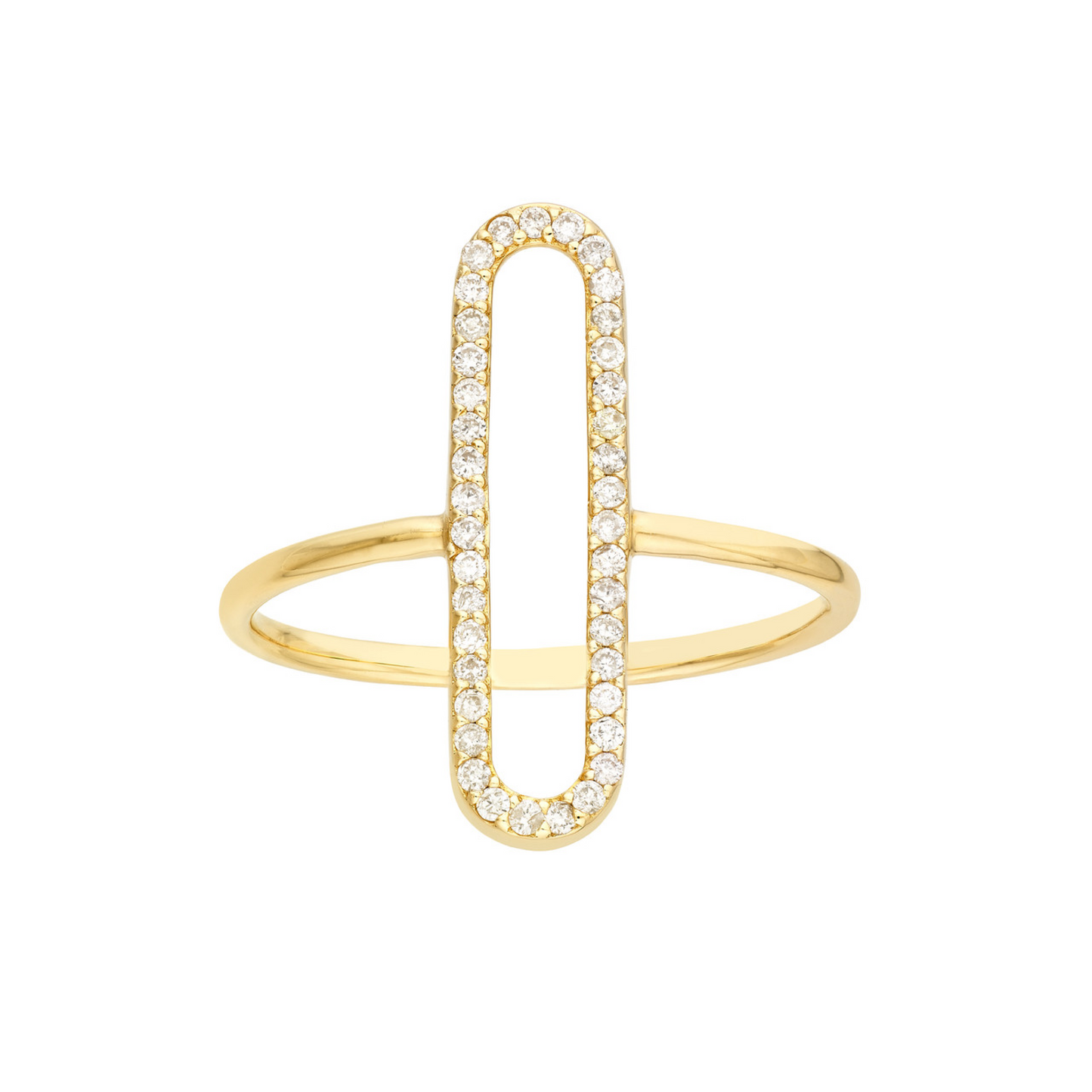 Diamond Paperclip Ring