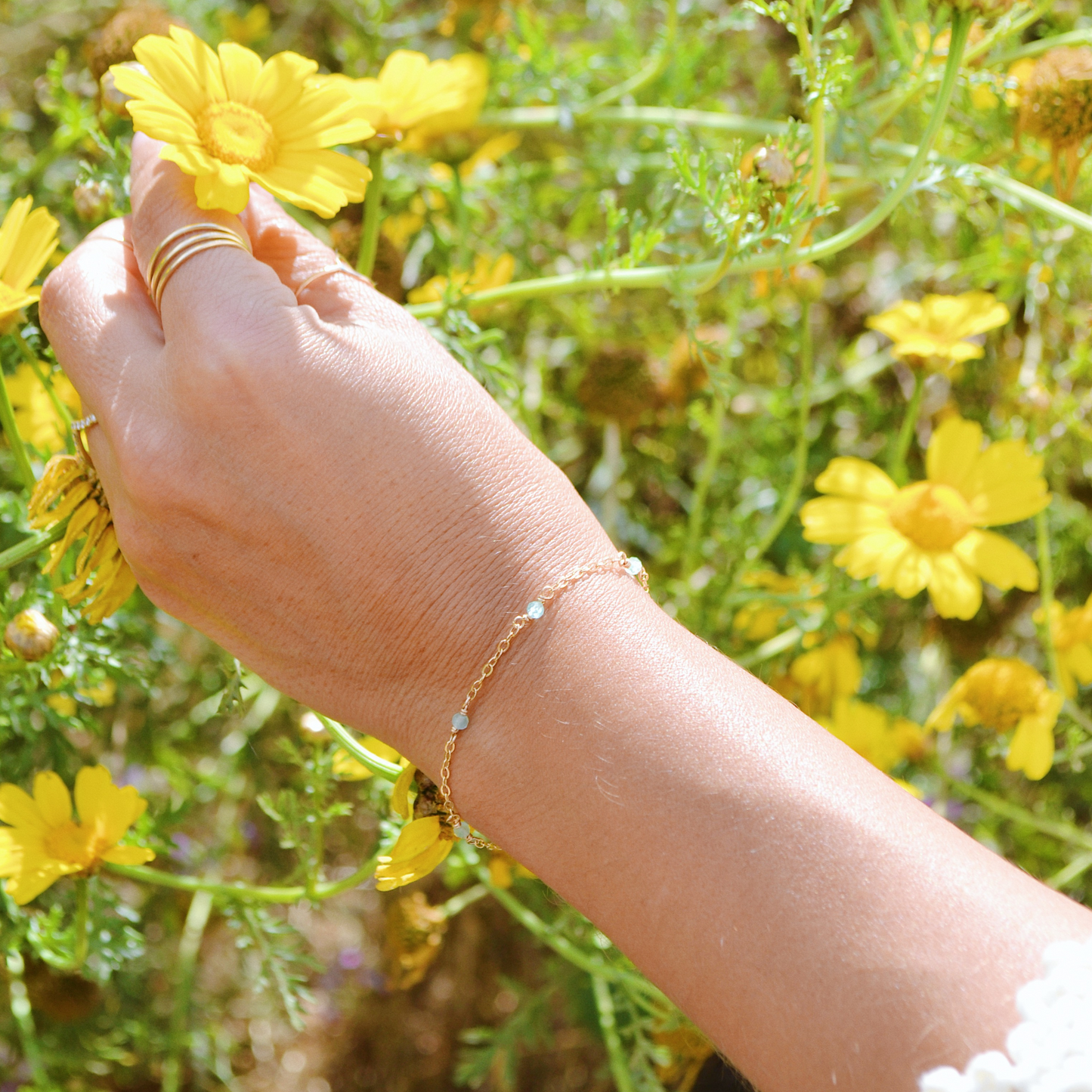 Glisten Bracelet - Aqua Chalcedony