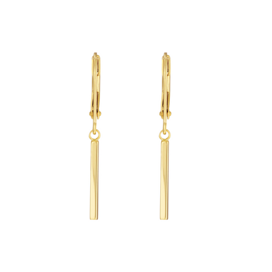 Gold Bar Earrings