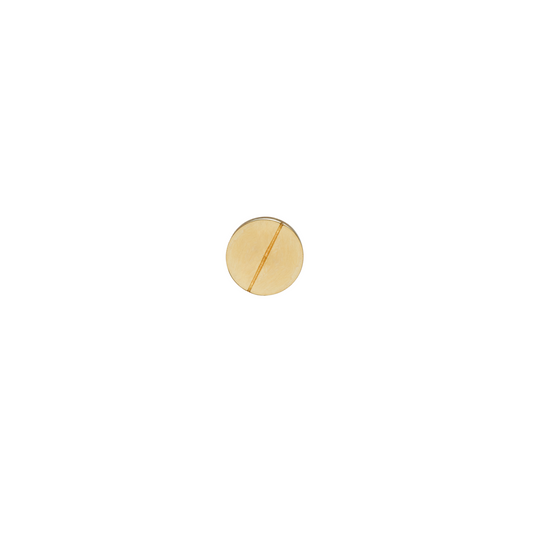 Gold Disc Flat Back Stud - Single