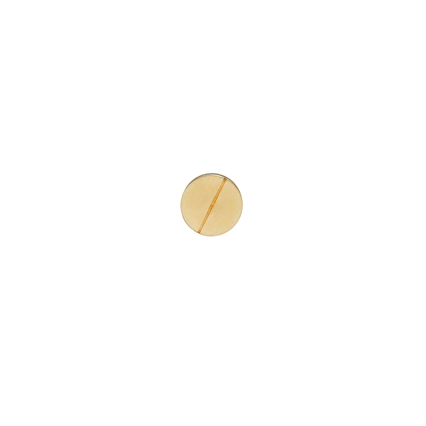 Gold Disc Flat Back Stud - Single