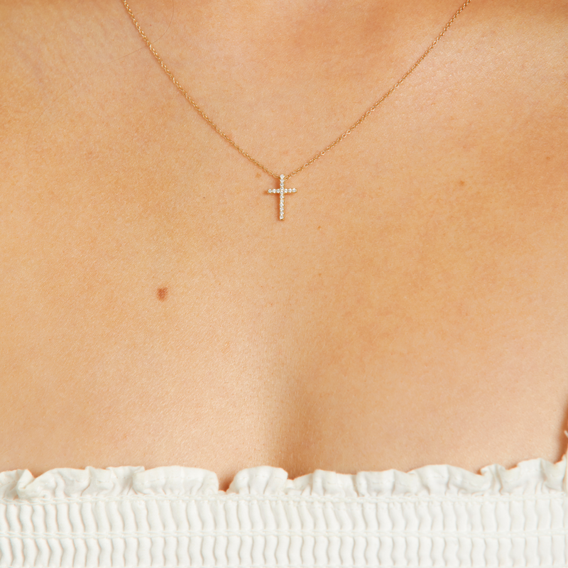 Heavenly Diamond Cross Necklace