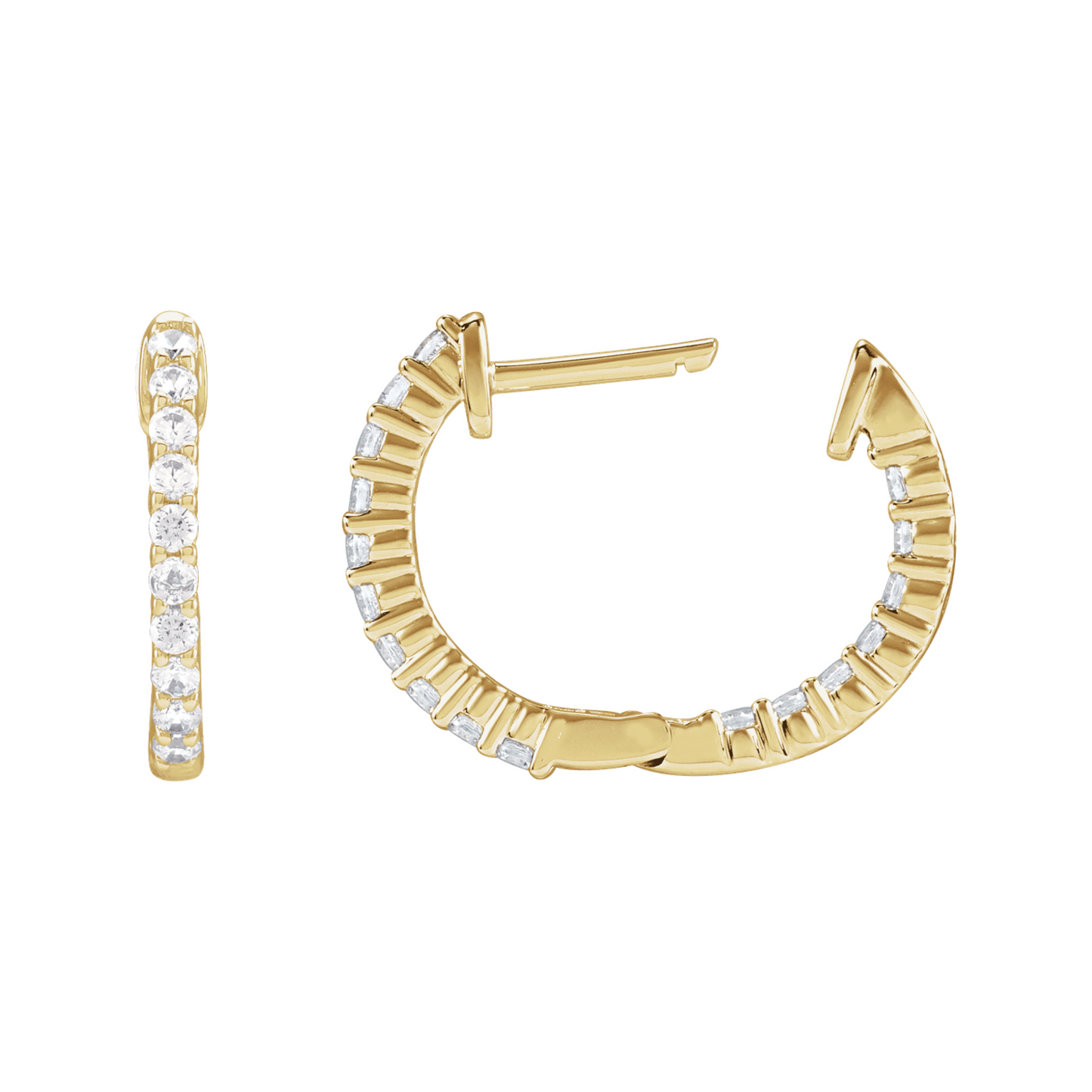 Inside Out Diamond Hoops