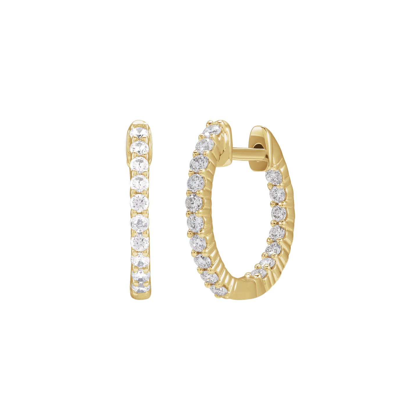 Inside Out Diamond Hoops